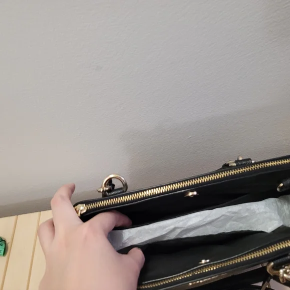 Coach authentic Mini Brooke Carryall Black leather sachet crossbody black - Picture 2 of 9